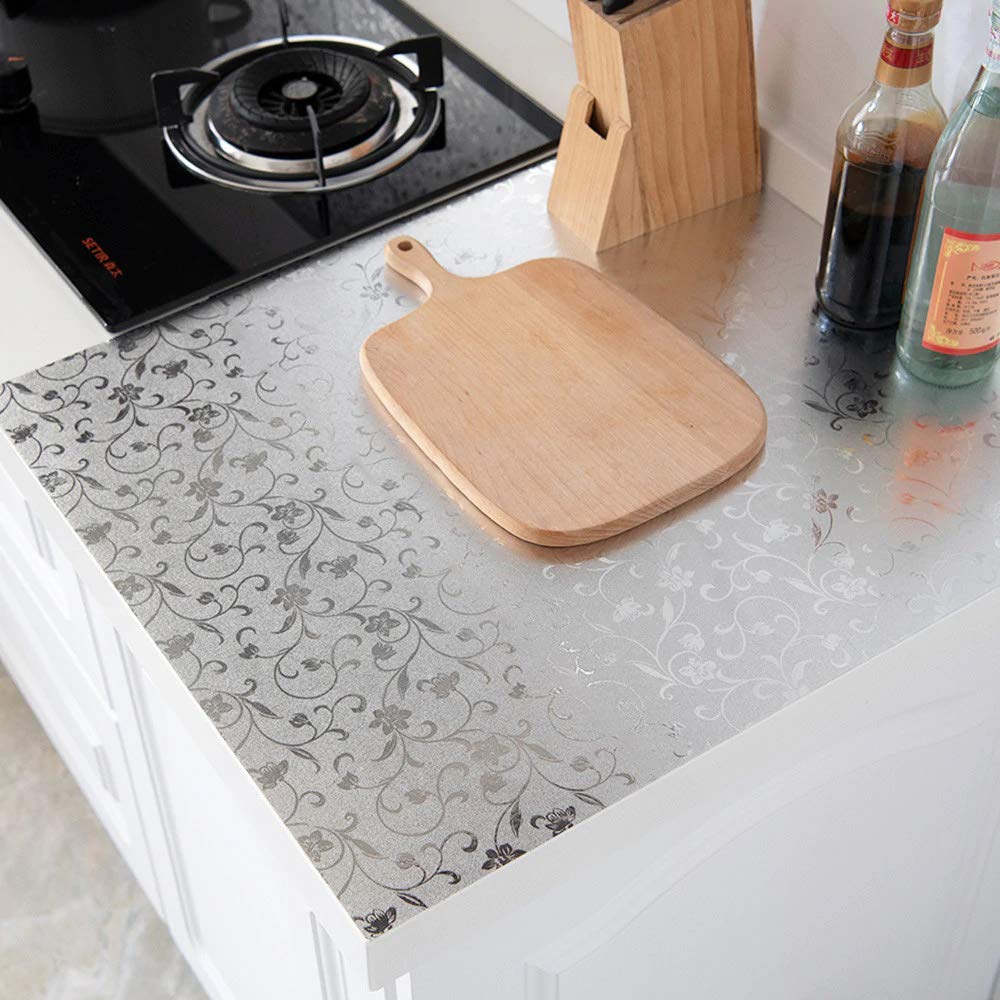 skyzone Kitchen Self Adhesive Wall Stickers Oil-Proof Waterproof Backsplash Wallpaper Anti-fouling Aluminum Foil Gas Stove Sticker 4