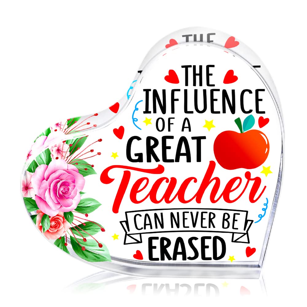 FLYAB Teacher Appreciation Gifts for Women 4" End of Year Teacher Gifts Keepsakes and Paperweight Retirement Gifts for Teachers Women Teachers Appreciation Day Gifts Graduation Gifts for Teachers