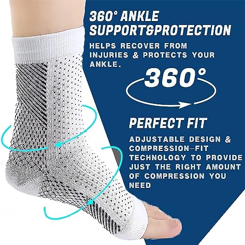 Stunor Dr.Neuropathy Socks - 2023 New Connecy Socks Dr Sock Soothers for Men ＆ Women, Heel & Arch Support Comprex Compression Socks Ankle Sleeves, Nano Neuropathy Foot Ankle Compression Socks (L/XL, A)3