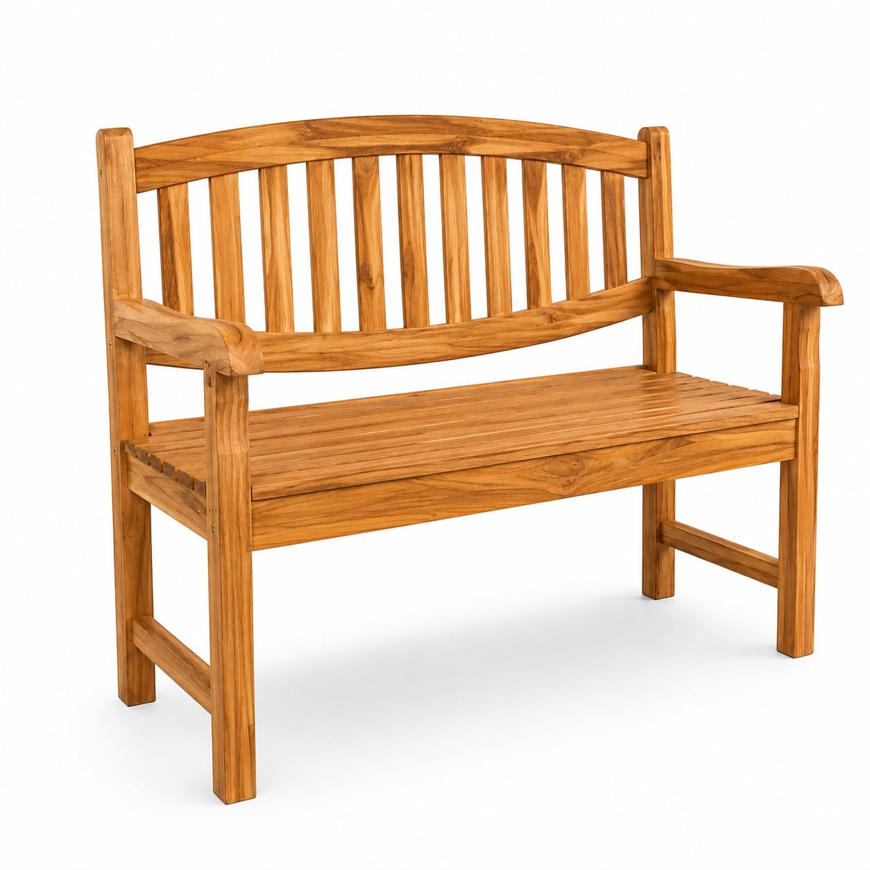 Divero 2-Sitzer Gartenbank „Bradford“ aus Teakholz, behandelt