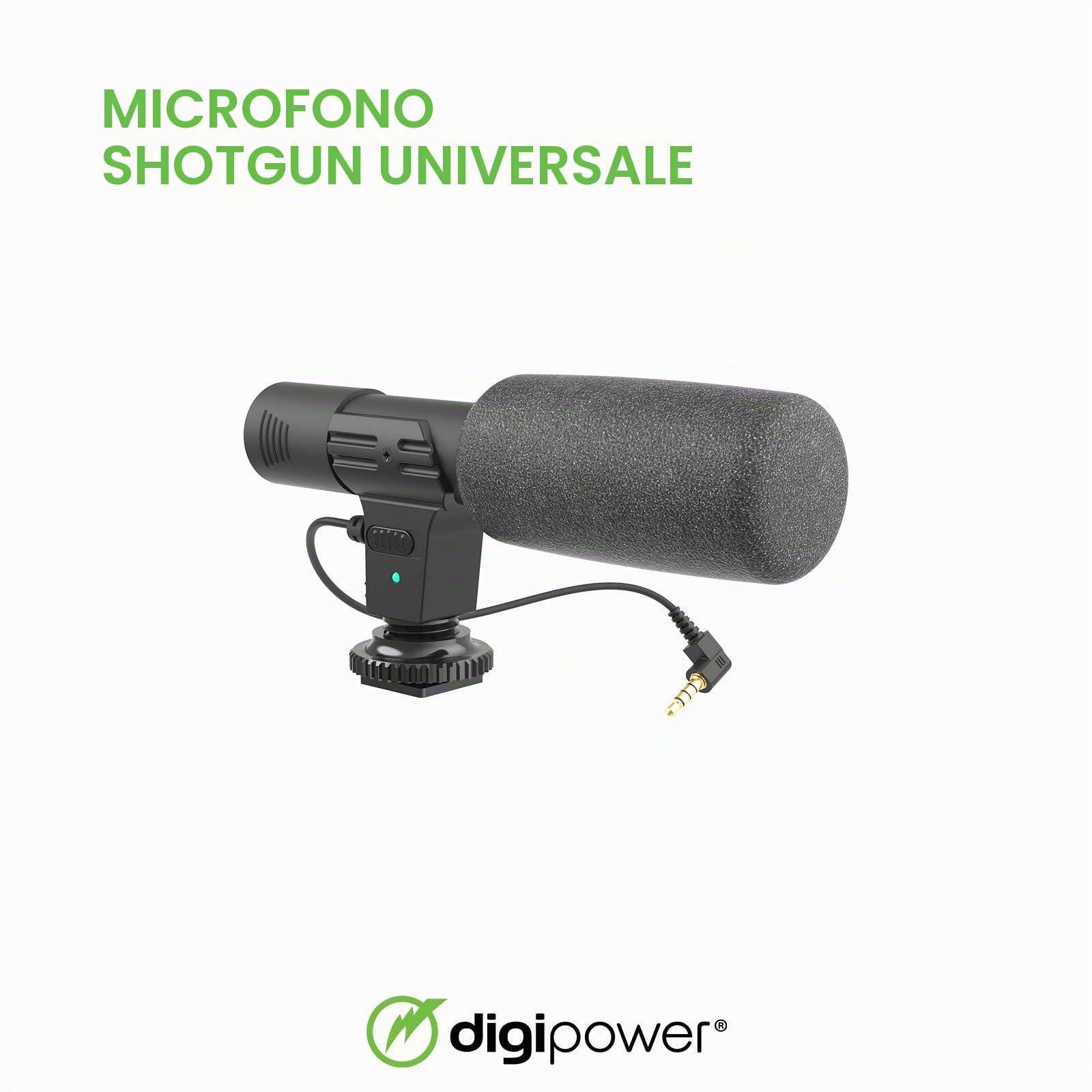 DigiPower Vlog Kit Follow Me DPS-VLG4 - set di 4 vlogging con maniglia per fotocamera, luce video LED, microfono universale e mini treppiede, compatibile con telefoni cellulari