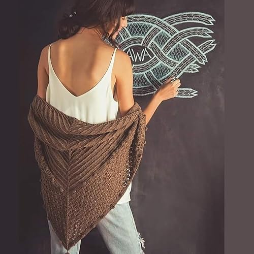 Miniatura 4 de Amano Awa - Hilo (3.5 onzas328 yardasmadeja), hilo de mezcla de algodón de alpaca, hilo de punto suave para suéter, chal, bufanda, sombrero,