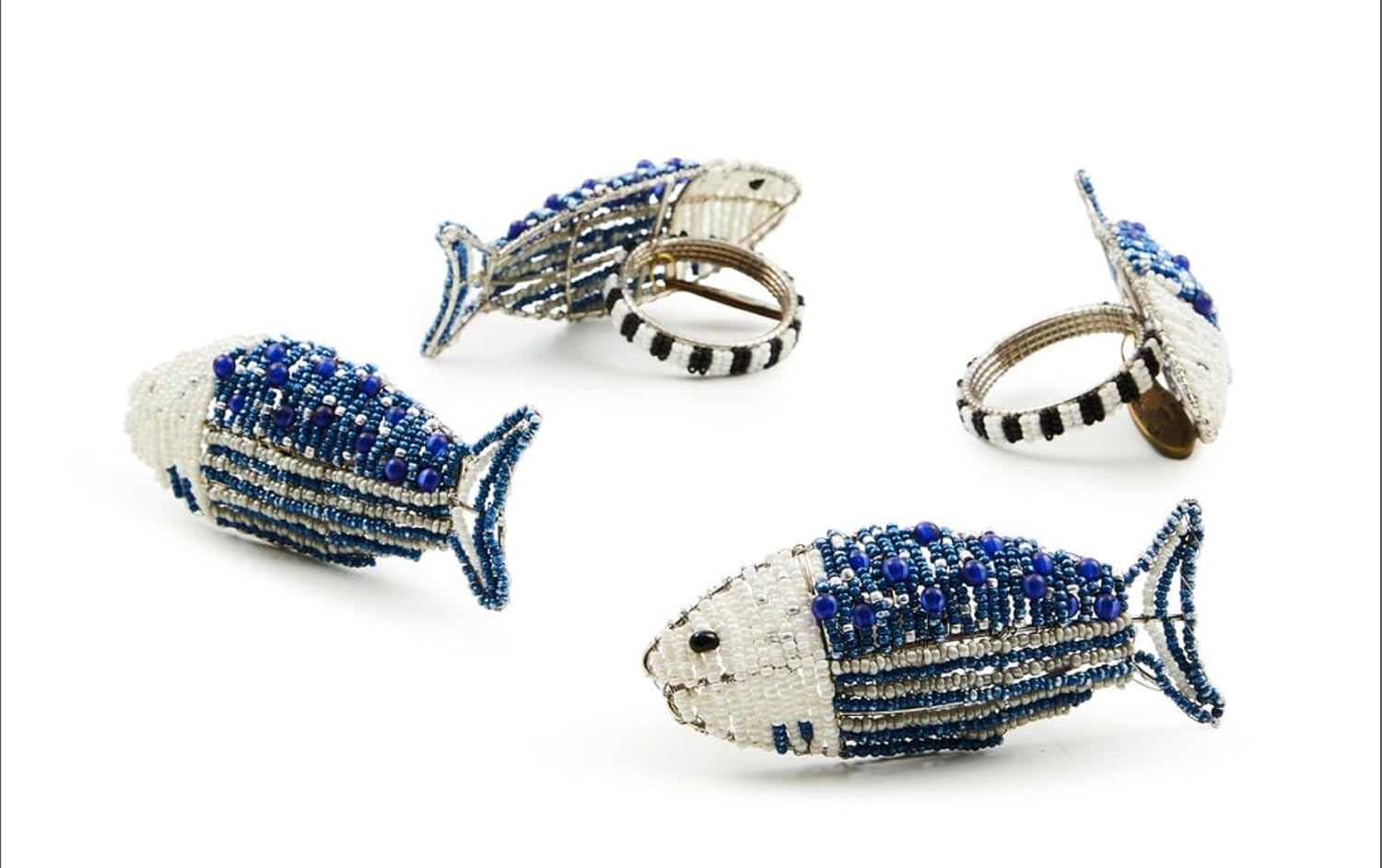 MacKenzie-Childs Go Fish Napkin Rings - Set of 4