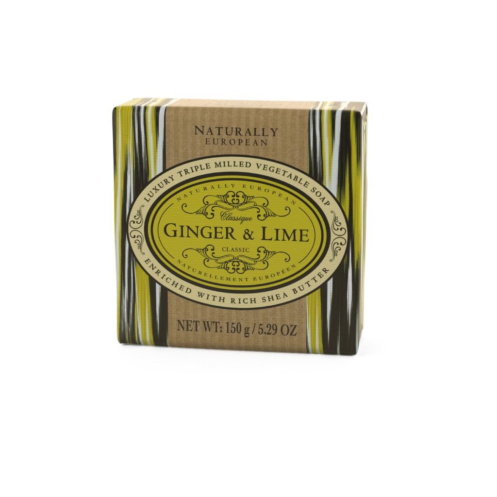 Naturally European Soap Ginger & Lime 150G Wrapped