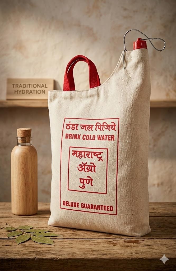KP2 Canvas Cold Water Bag 4 ltr for Picnic, Tour, Journey, Outdoor Hiking Camping/Water Cooling Bag | Picnic Tour Journey Outdoor Hiking Camping/Water Cooling Canvas Bag (Beige - BG01, 4 Ltr)-image-5