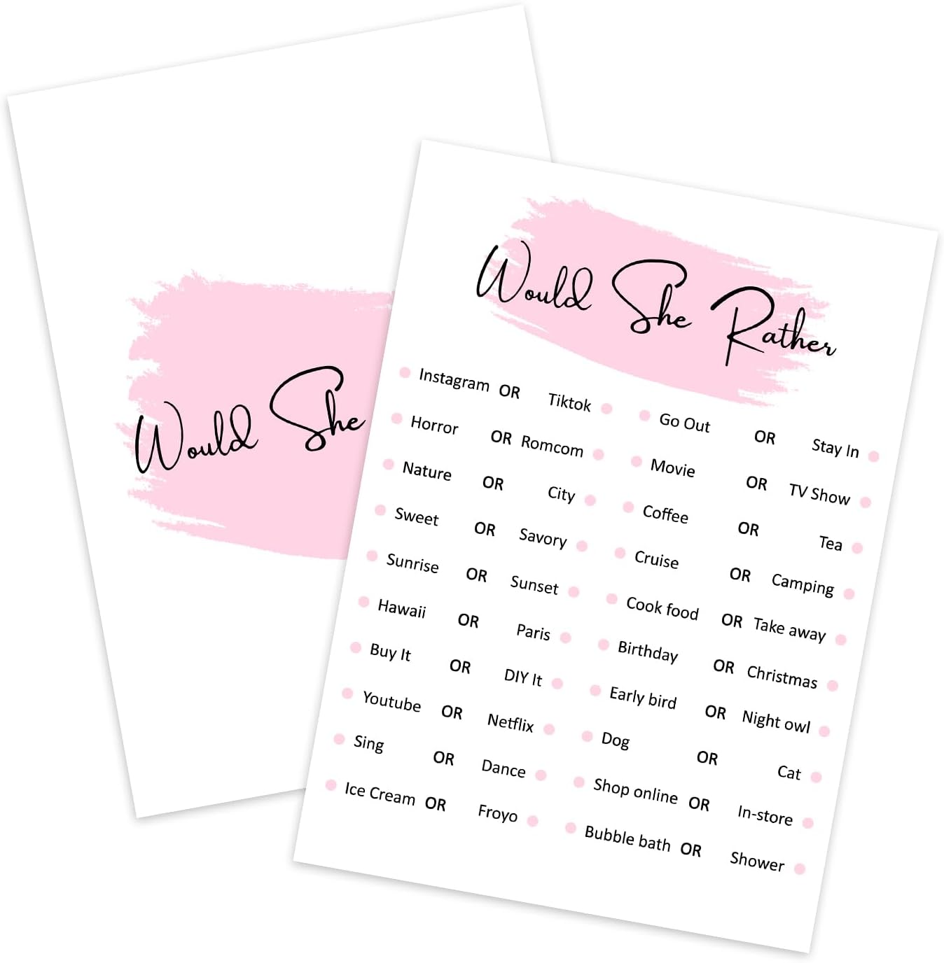 Birthday Party Game - Selfie Scavenger Hunt, Girl Birthday Party Activity Favor, Set of 20 Games Cards, Birthday Supplies, Activity Decorations -B07
