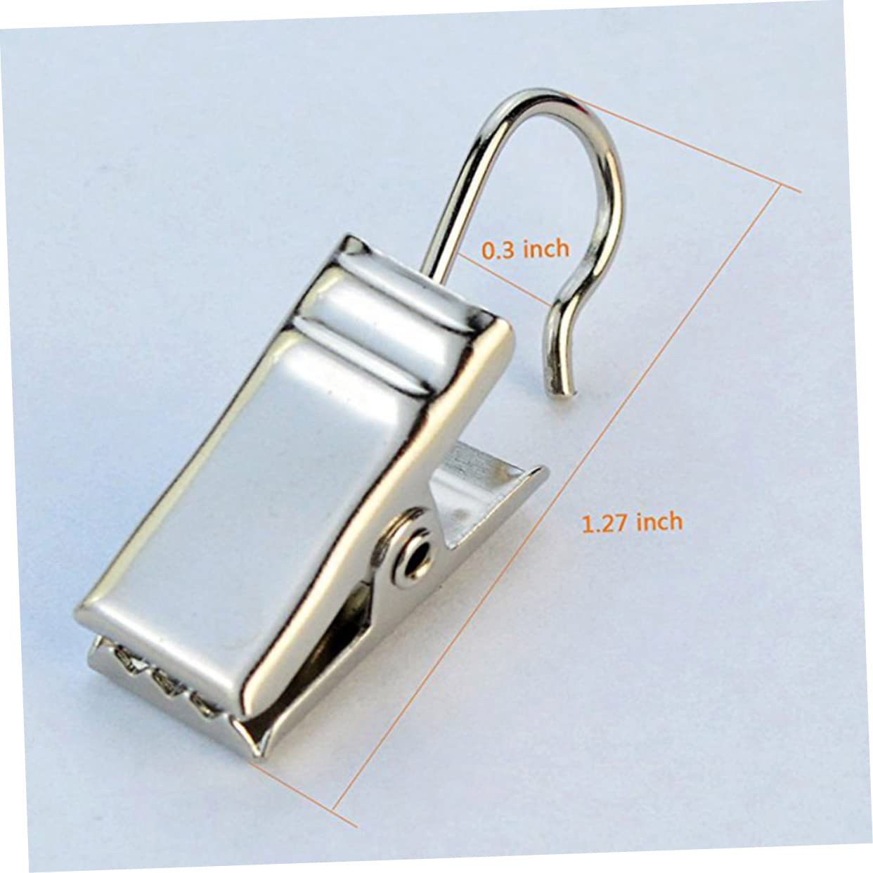 MUCKLILY 50 Pcs Curtain Clips Hooks Clip Rings for Hanging String Lights Photos and Decorations for Parties Home Camping and Outdoor Activities