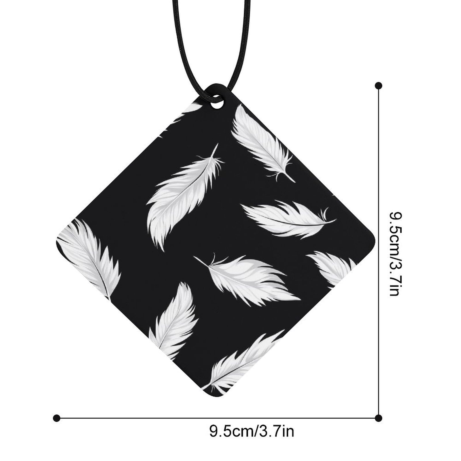 Feather Car Air Freshener Hanging Aromatherapy Tablets for Car Accessories Rhombus