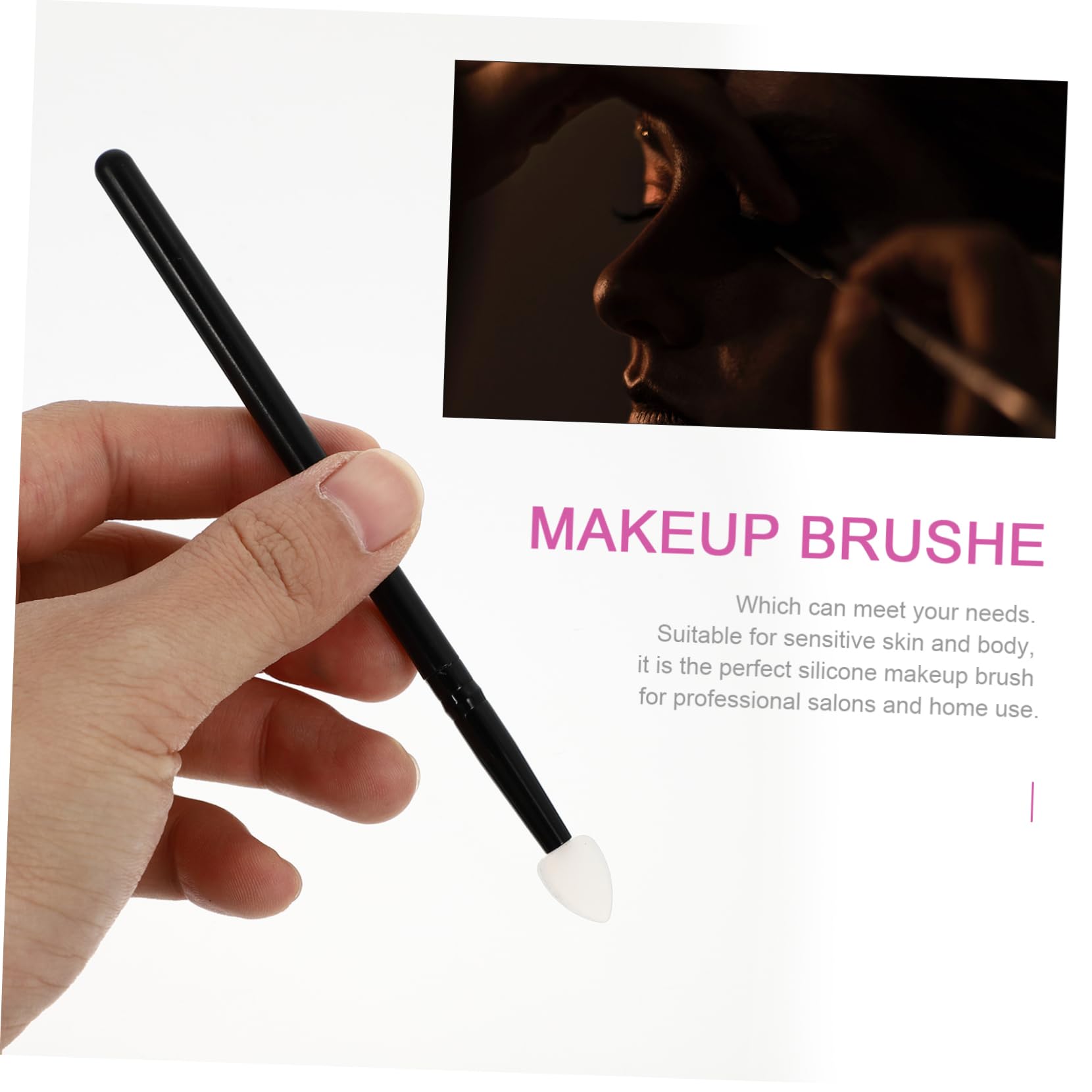 BESPORTBLE 5 Pinceles De Sombra De Ojos De Silicona - Aplicadores Profesionales Para Maquillaje - Ideal Para Sombra De Ojos Brillantes y Metálicos Herramientas De Belleza Perfectas
