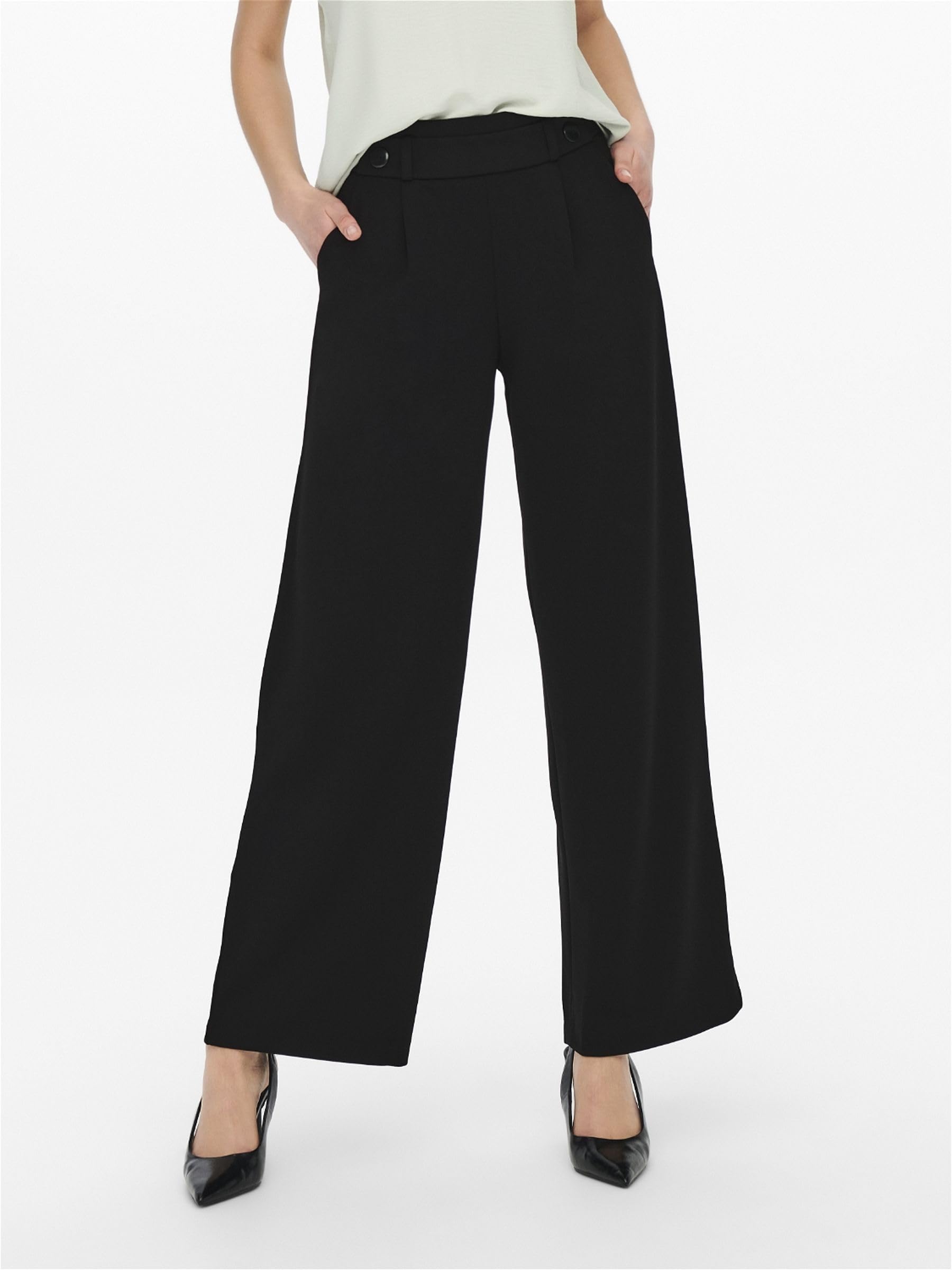 Besuche den JDY- JdY Damen Marlene Hose Weit Geschnitten Schlupf Stoffhose GEGGO New Long Culotte Flare Pants in use