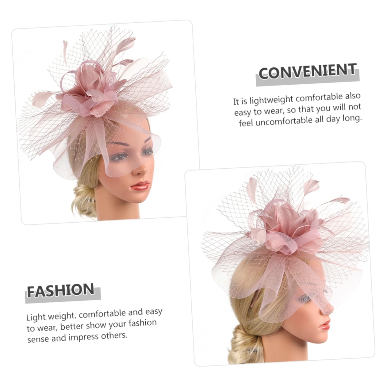 SHERCHPRY 2pcs Cocktail Party Hat Tea Party Cappelli Donna Cappelli Moda Dressy Womens Cappelli Da Sposa Signore Cappello Cappelli per