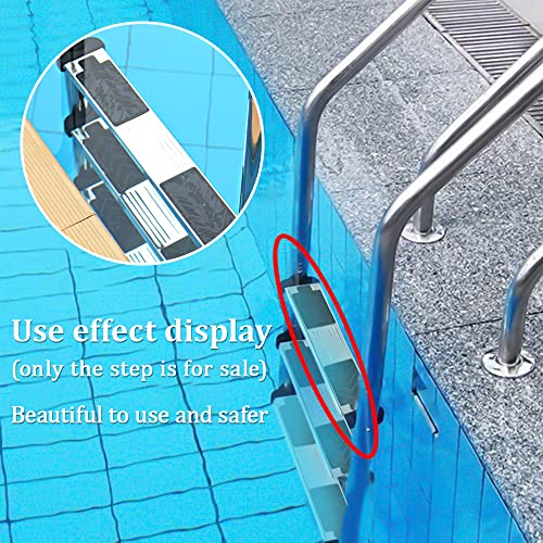 Escalera para piscina YUEWO con pedal de acero inoxidable miniatura 6