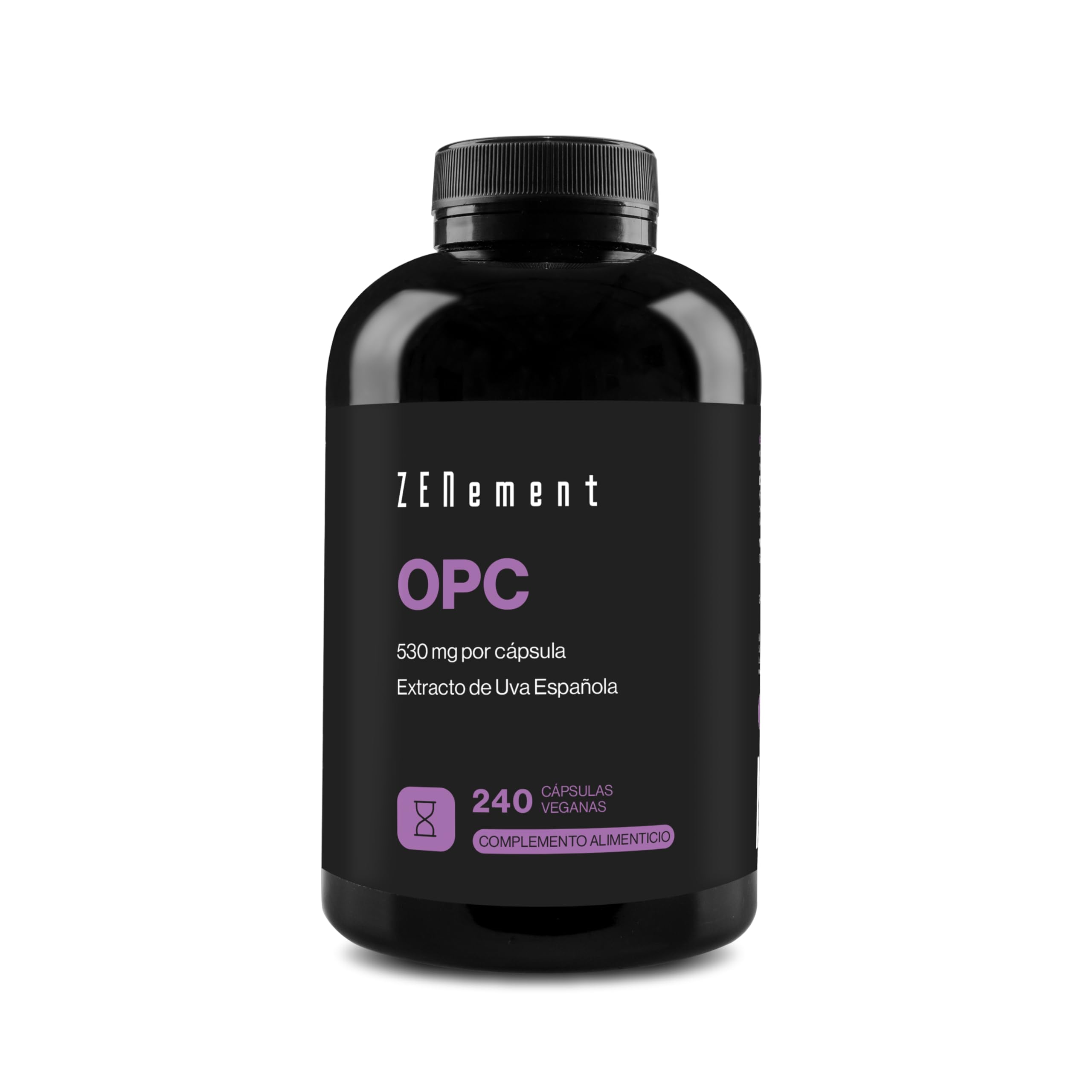 OPC - 1007 mg Puros por Dosis (2 Cápsulas) - Extracto de Semilla de Uva Concentrado (Vitis vinifera L.) - 95% Proantocianidinas - Fuente de Antioxidantes Naturales - 240 Cápsulas Veganas - Zenement