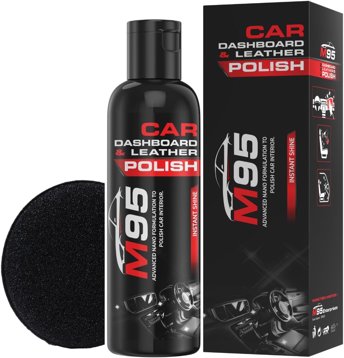 M95 Car Dashboard Polish, Seat and car Interior Polish, Plastic