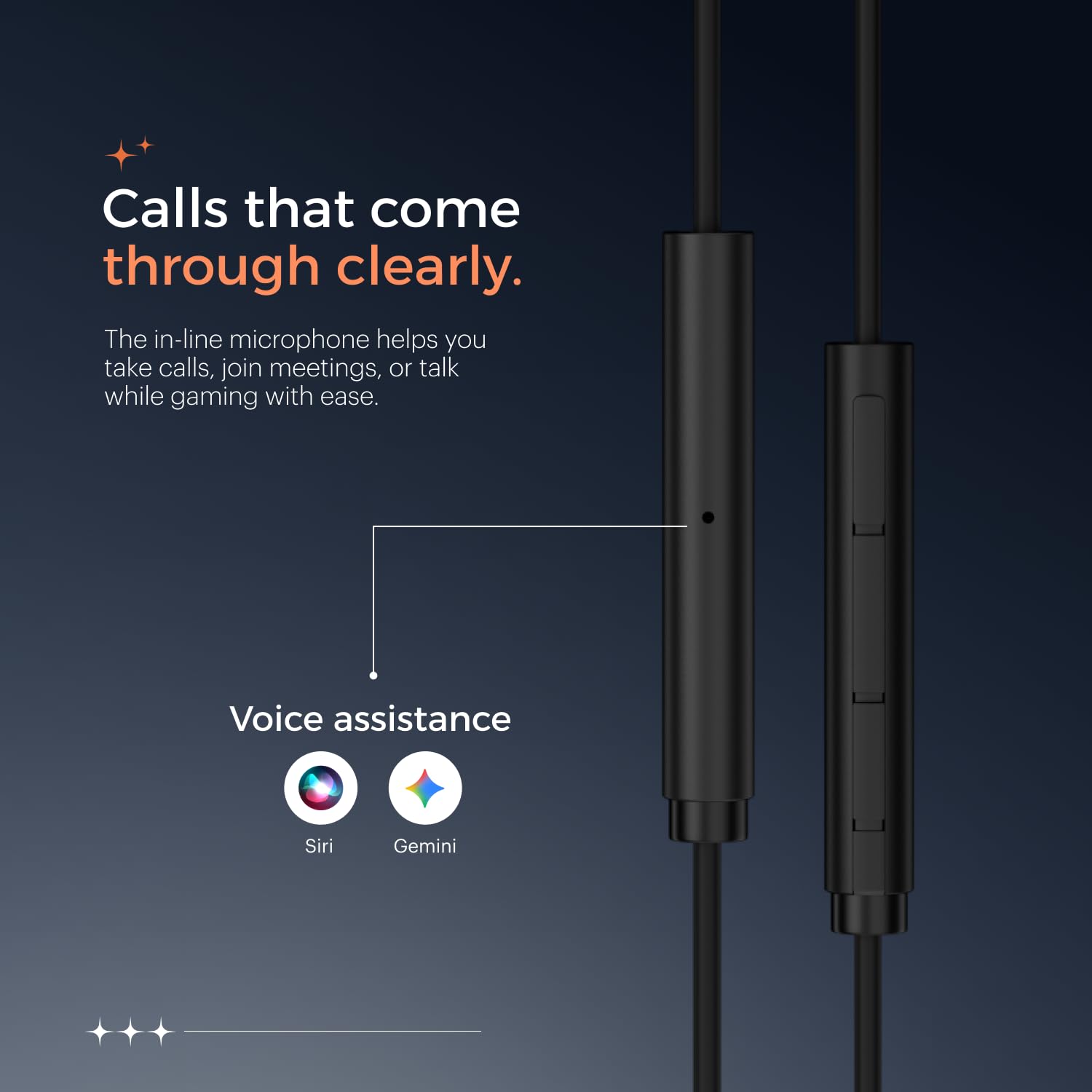 Noise Chord 100 Type-C Wired Earphones | 10mm Driver | Deep Bass | in-Line Mic with Voice Assistant | Multifunctional Controls - Jet Black — Amazon image 9