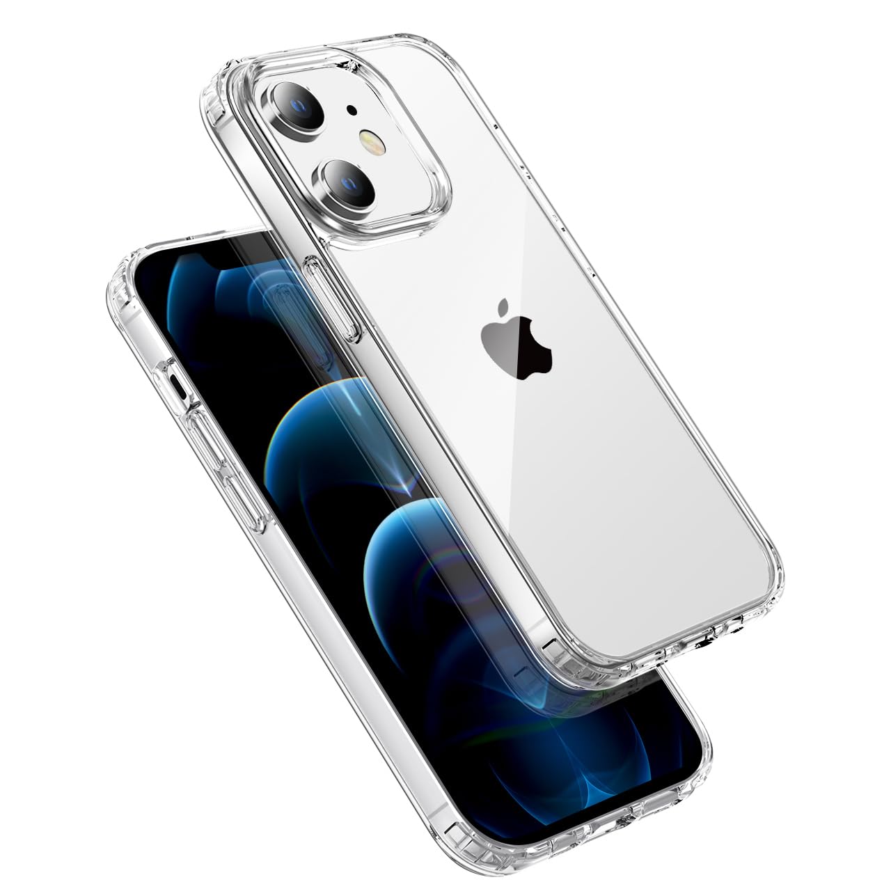 tigratigro Cover per iPhone 12/iPhone 12 Pro 6.1 Pollici, Anti Ingiallimento,Custodia con Assorbimento degli Urti e Anti-Graffio,Struttura Protettiva Antiscivolo, Classico Stile Cover Trasparente