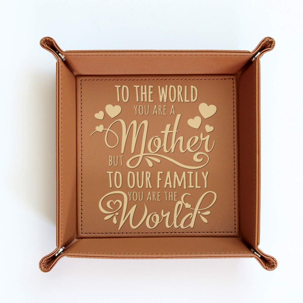 Bella Busta-Engraved Leather Tray for Mom-Gift for Mother (Tray (Mother))