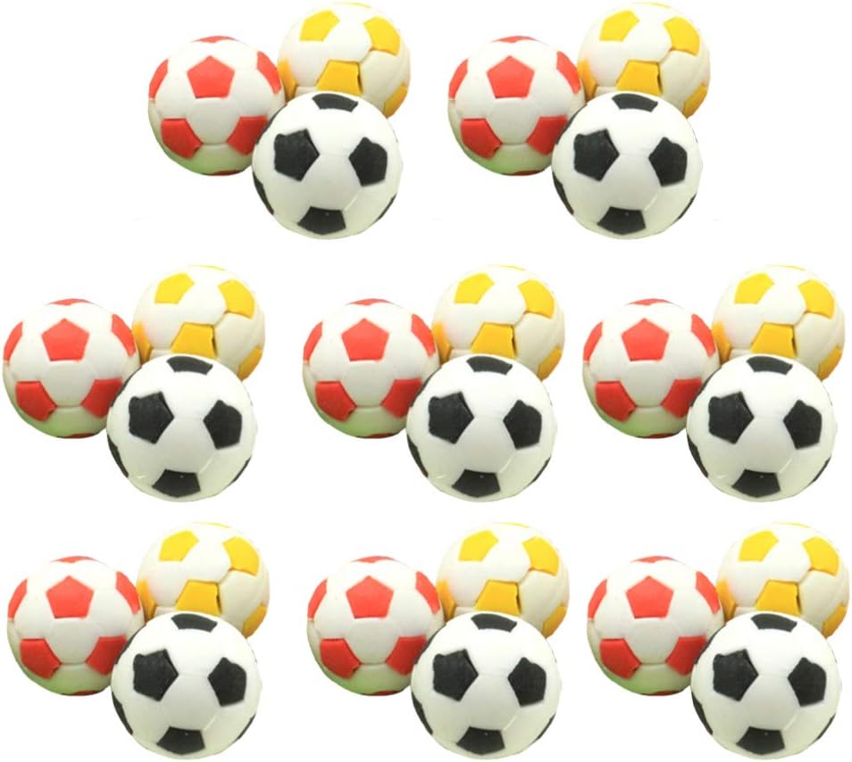 Soccer Erasers Miniatures Football Ornaments Ball Erasers 24Pcs Rubber
