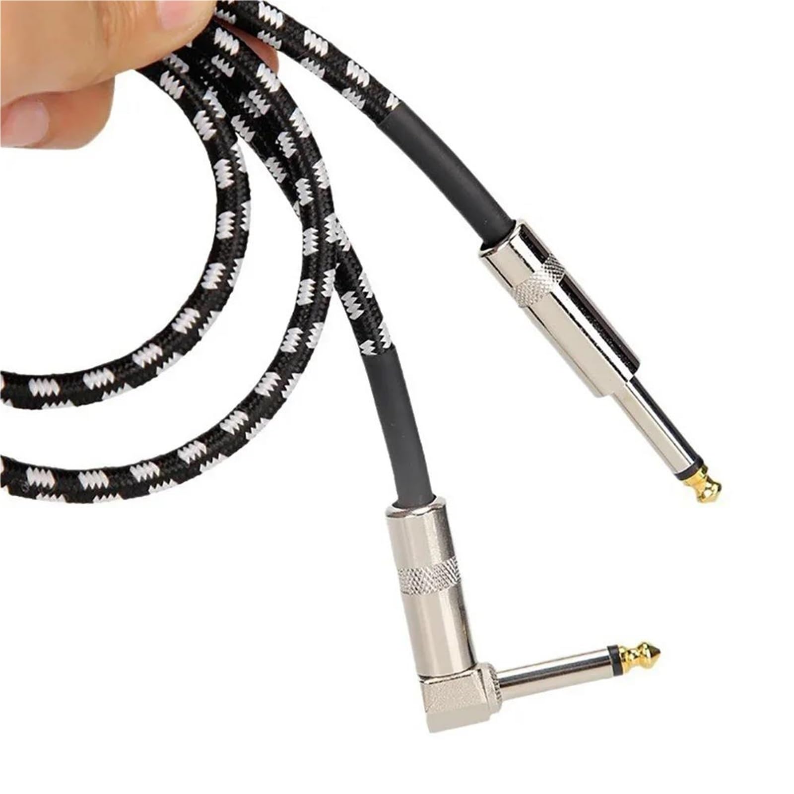 Zestaw Kabli Gitarowych Kabel Do Gitary Elektrycznej/basu 1/4 Cala 6,35 Mm
