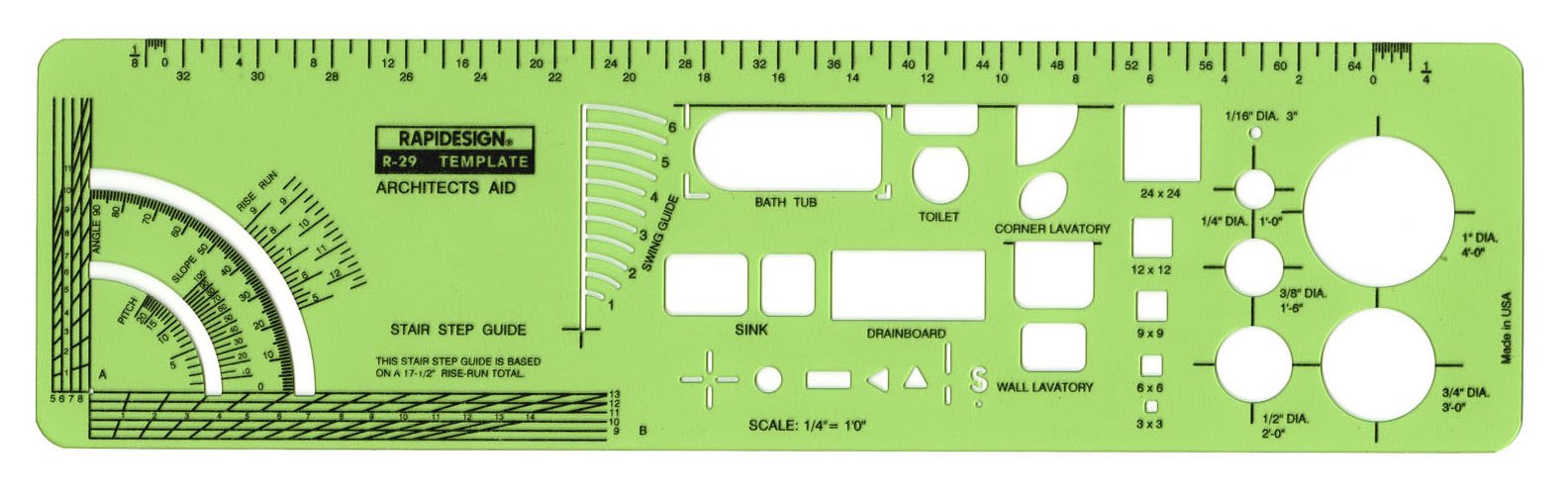 Rapidesign Architect's Aid Template, 1 Each (R29)