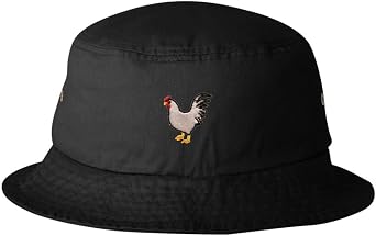 Adult Chicken Embroidered Bucket Cap 