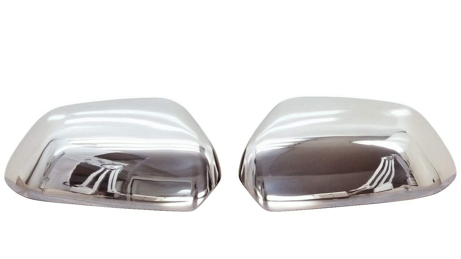 Carcasas Retrovisores Cromados válidas para SKODA OCTAVIA II | VW POLO 9N3 | 2005-2009 Acero Inoxidable 2 juego Tapas de Espejo Exteriores