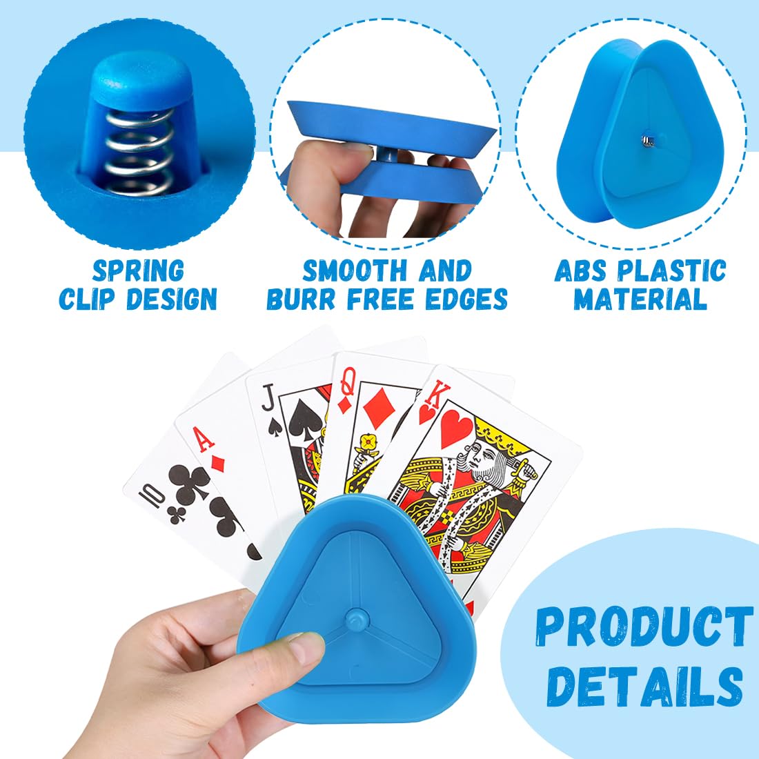4 Piezas Soporte para Naipes, Sujeta Cartas, Naipes Y Naipes En Forma Triángulo, para Juegos de Cartas de pie en Forma de triángulo, Compatible con Diferentes tamaños de Cartas