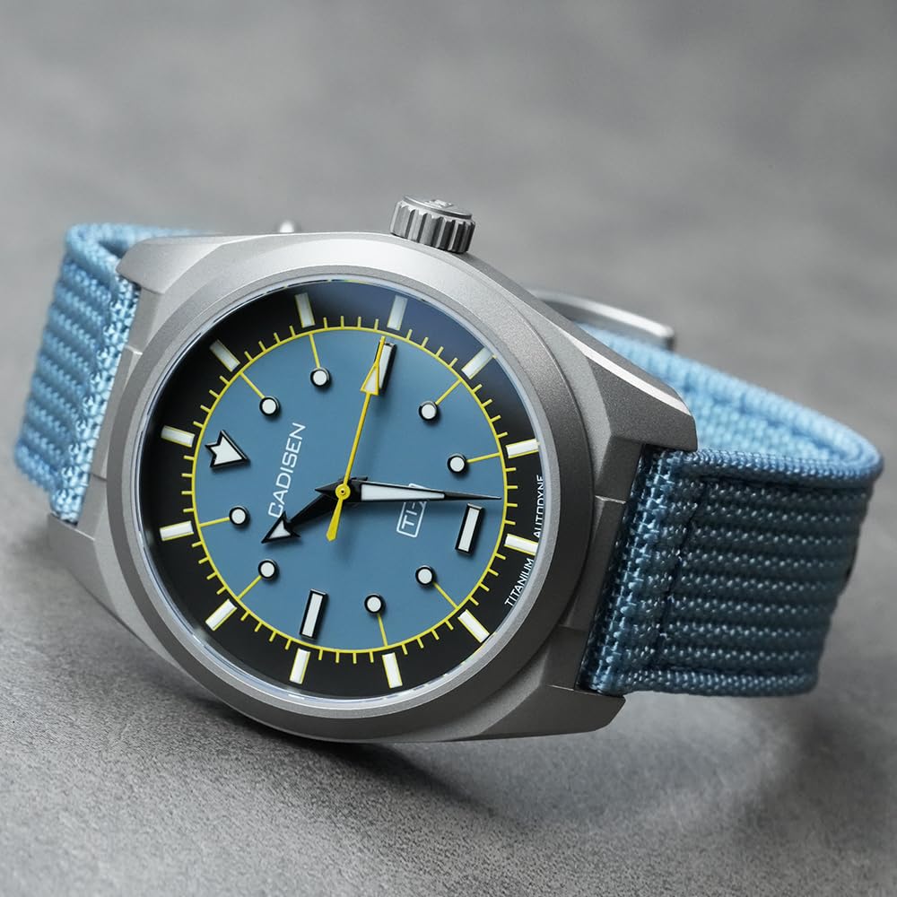 CADISEN Automatik Uhr Herren Titan TI-7 Autodyne Mechanische Automatikuhr AR Beschichtung Wasserdicht