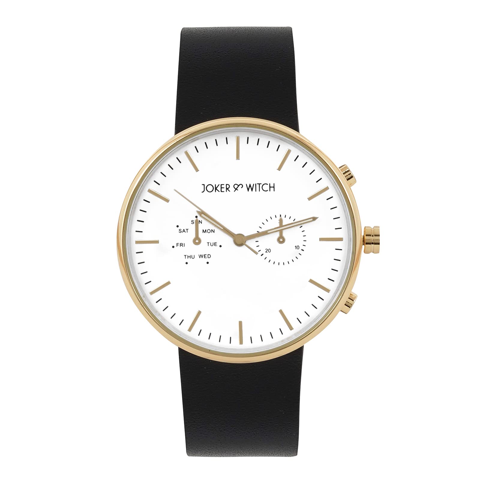 Joker & Witch Leather Miami White Dial Black Pu Analogue Watch For Men (B0BBFLJYKX) Amazon Price History, Amazon Price Tracker