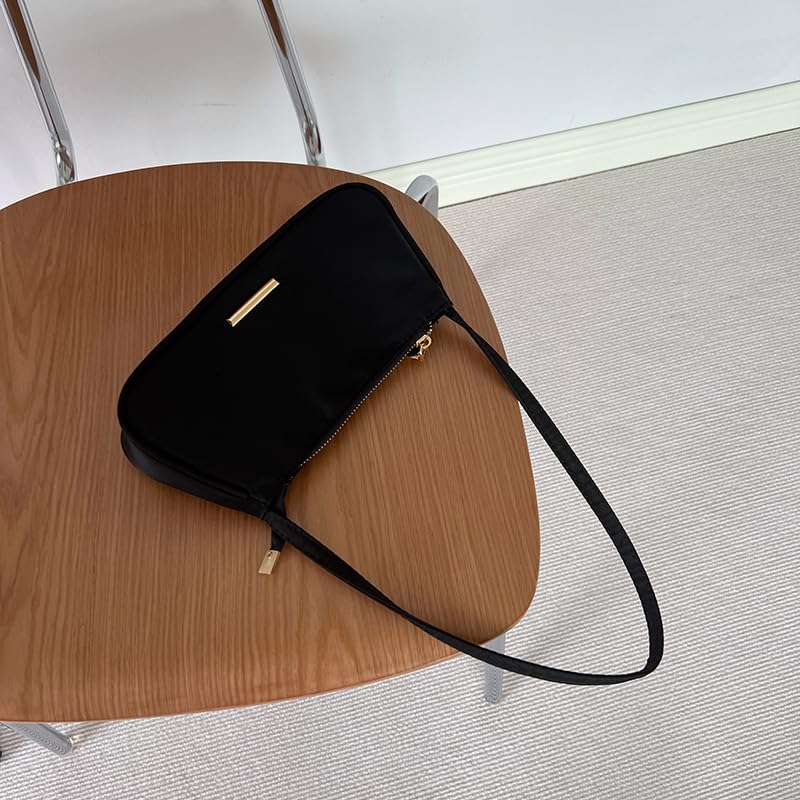 Small Nylon Shoulder Purse for Women Cute mini Under The Arm Bag With Zipper3