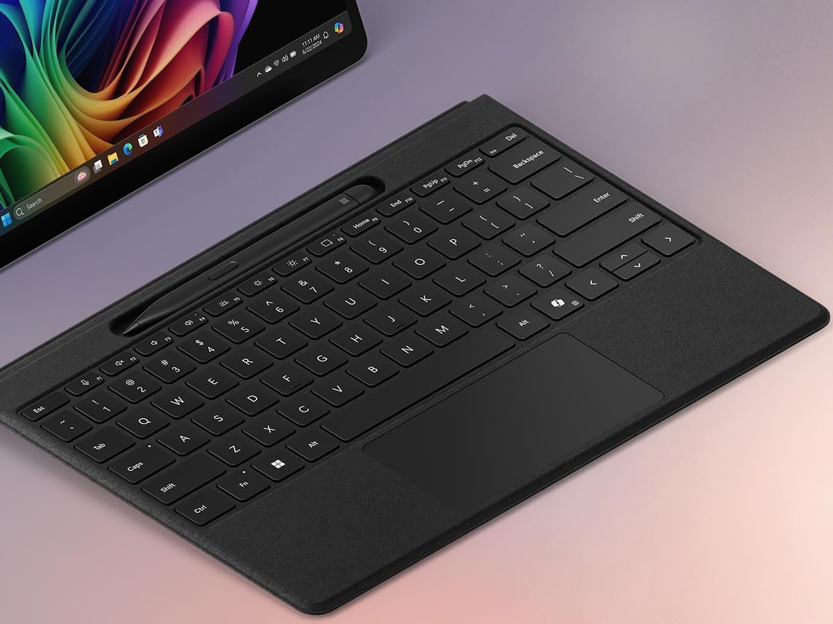 Microsoft Surface Pro (Incluye el Cargador)| Copilot+ PC |Pantalla táctil OLED 13”| Snapdragon® X Elite | 16GB RAM |256GB SSD |Último Modelo, 11a edición | Negro | Exclusividad Amazon