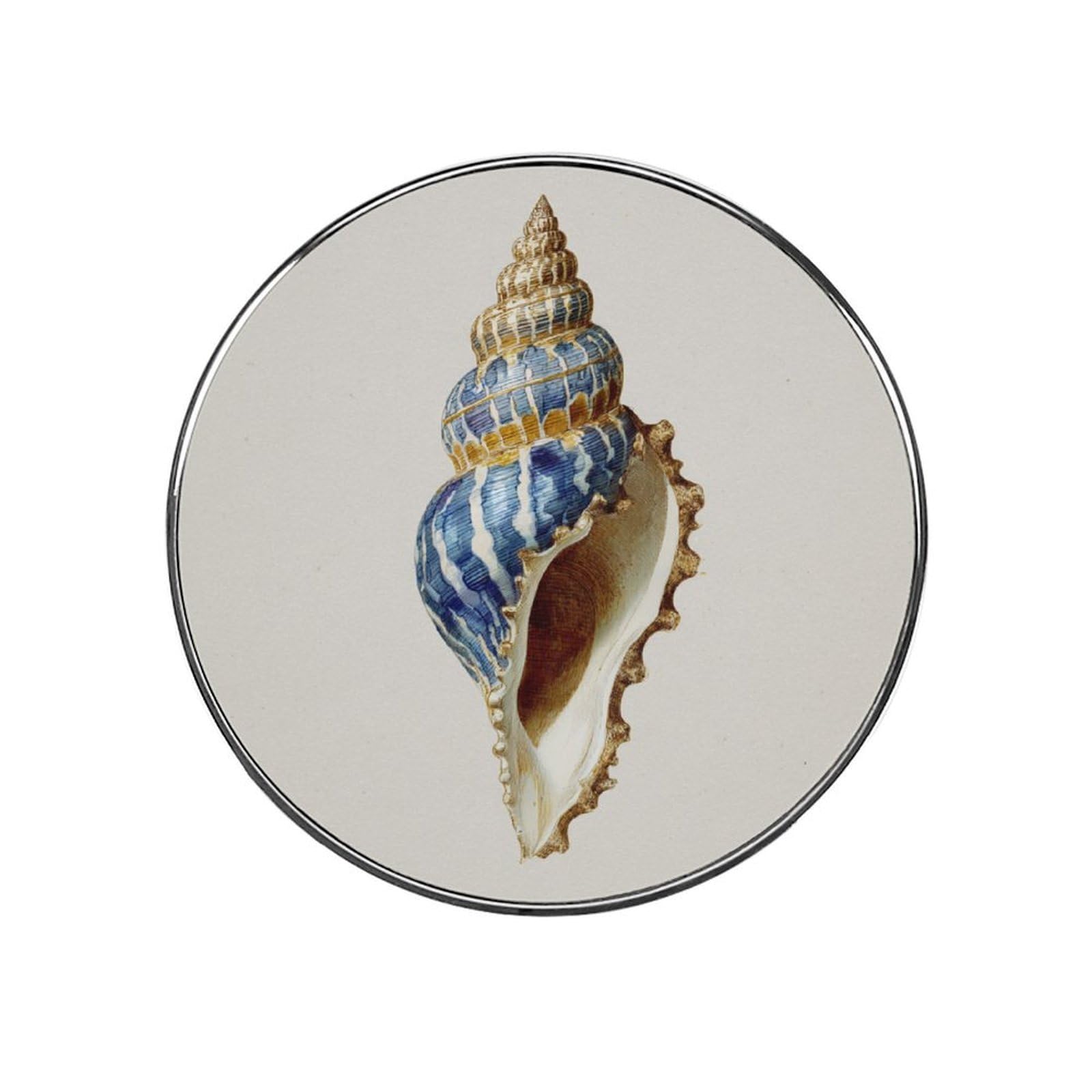 Watercolor A Sea Snail Shell Fridge Magnets DIY Art Round Magnetic Refrigerator Sticker for Home Kitchen Car Garage Decor