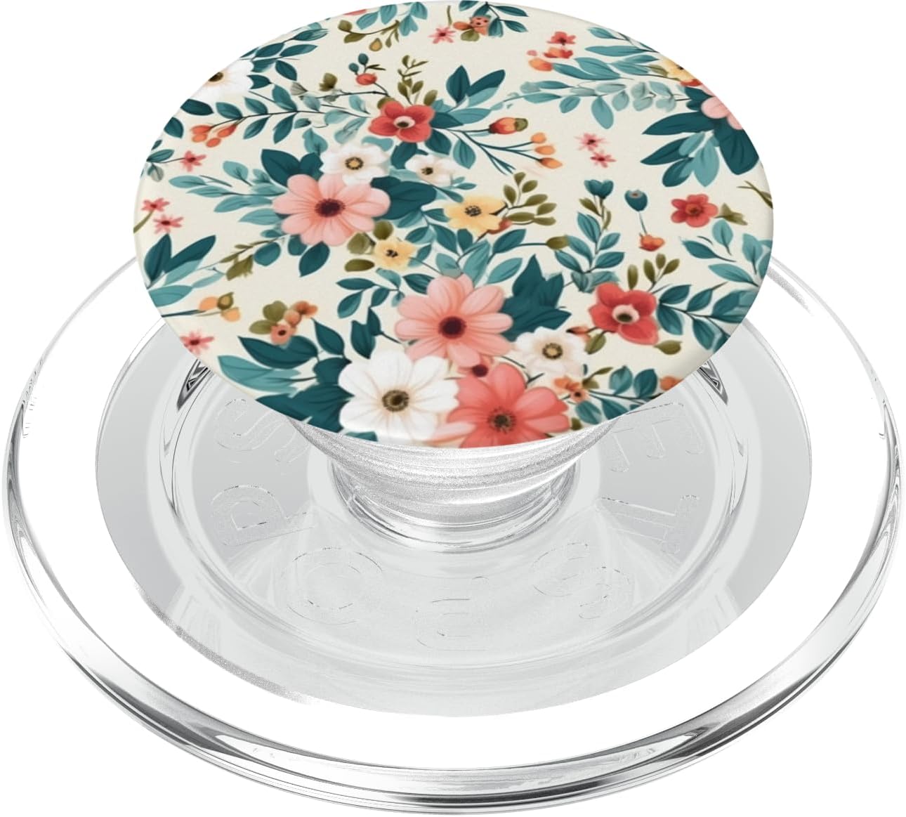 Vintage Mixed Flower Bouquet Cute Floral Pattern PopSockets MagSafe PopGrip for iPhone