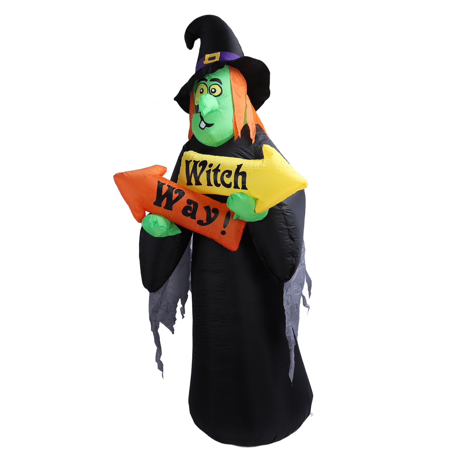 Strega Gonfiabile di Halloween da 4,43 Piedi, Decorazione (Spina