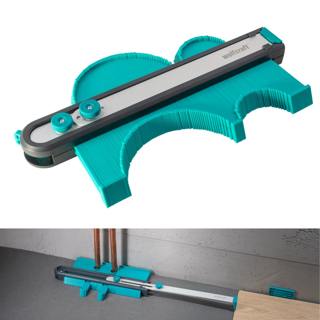wolfcraft Contour Gauge PRO - 6980000 - For tracing and positioning cutting lines without measuring