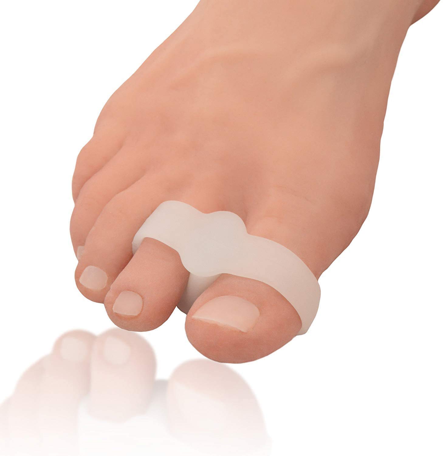 Sport Bunion Toe Spacer Set - 4Pcs - Soft Gel Splints - One Size Fits All - Fast Relief - Wear with Shoes - for Men & Women