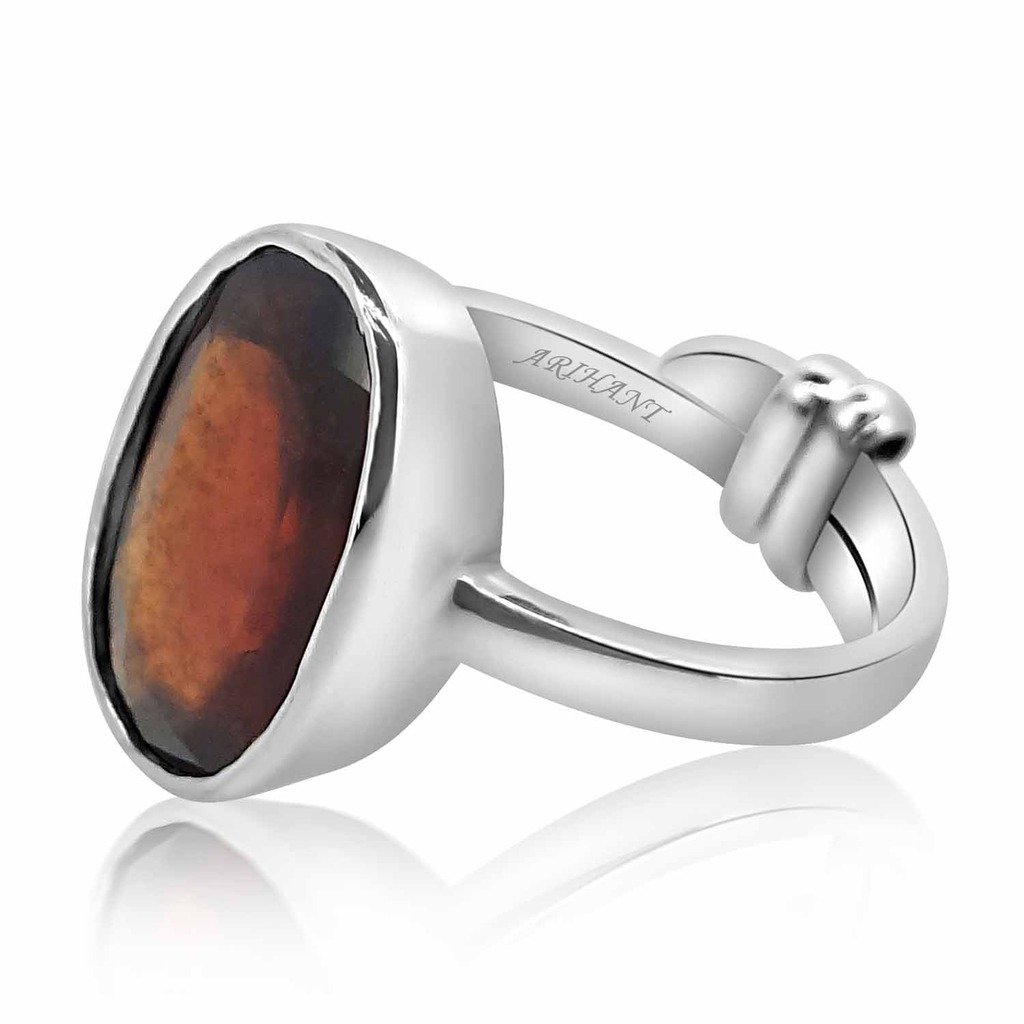 Arihant Gems & Jewels 5.25 Ratti Hessonite Garnet (Gomed) Gemstone with 925 Silver Adjustable Ring | Natural and Certified | Astrological Gemstone | Unisex Both for Men & Women (B01L7HS8RQ) Amazon Price History, Amazon Price Tracker