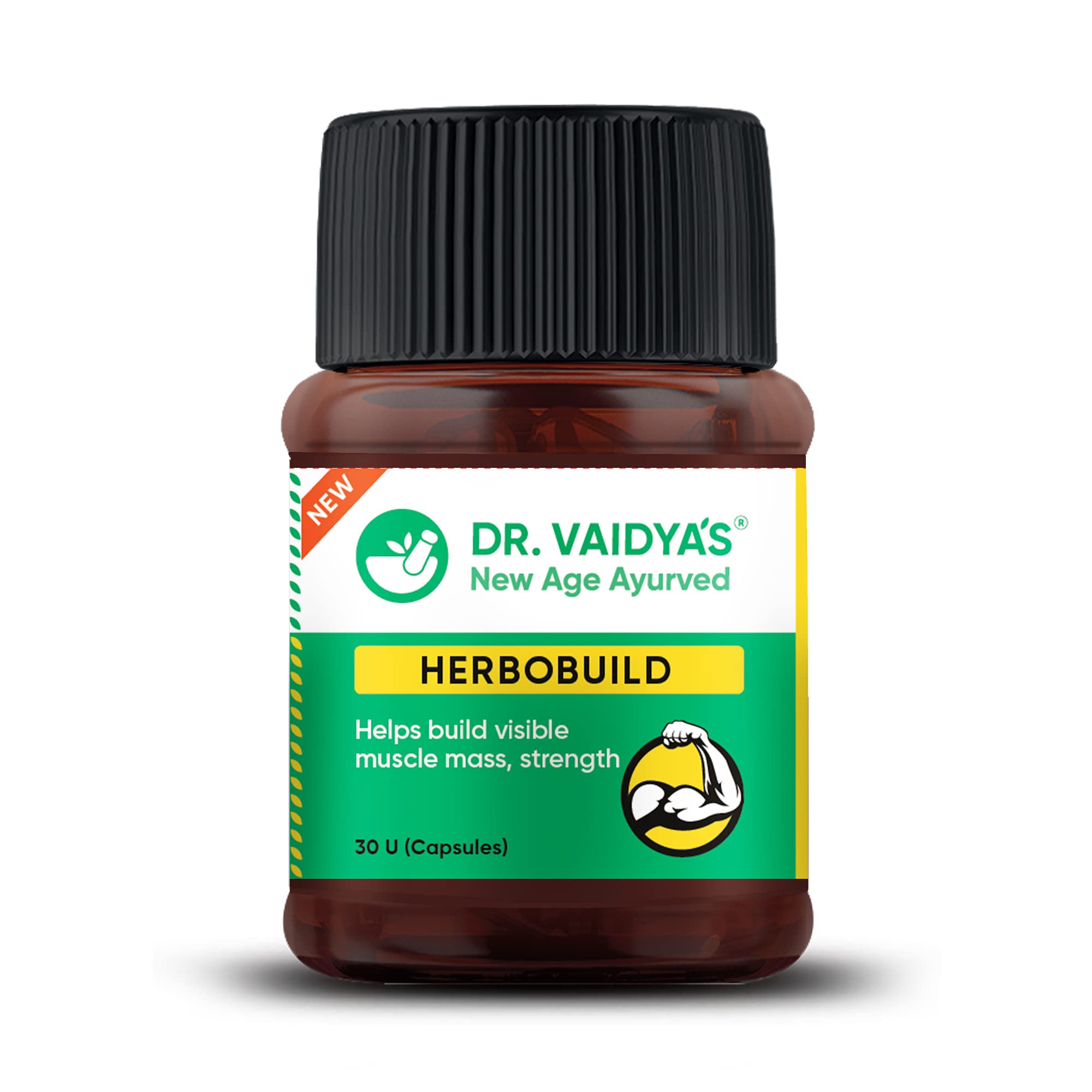 Dr. Vaidyas Herbobuild Capsules | Ayurvedic Muscle & Mass Gainer For Stamina & Strength | Natural Ingredients - Ashwagandha & Methi | (30 Capsules) Pack of 1 (B0CR3YLBQS) Amazon Price History, Amazon Price Tracker