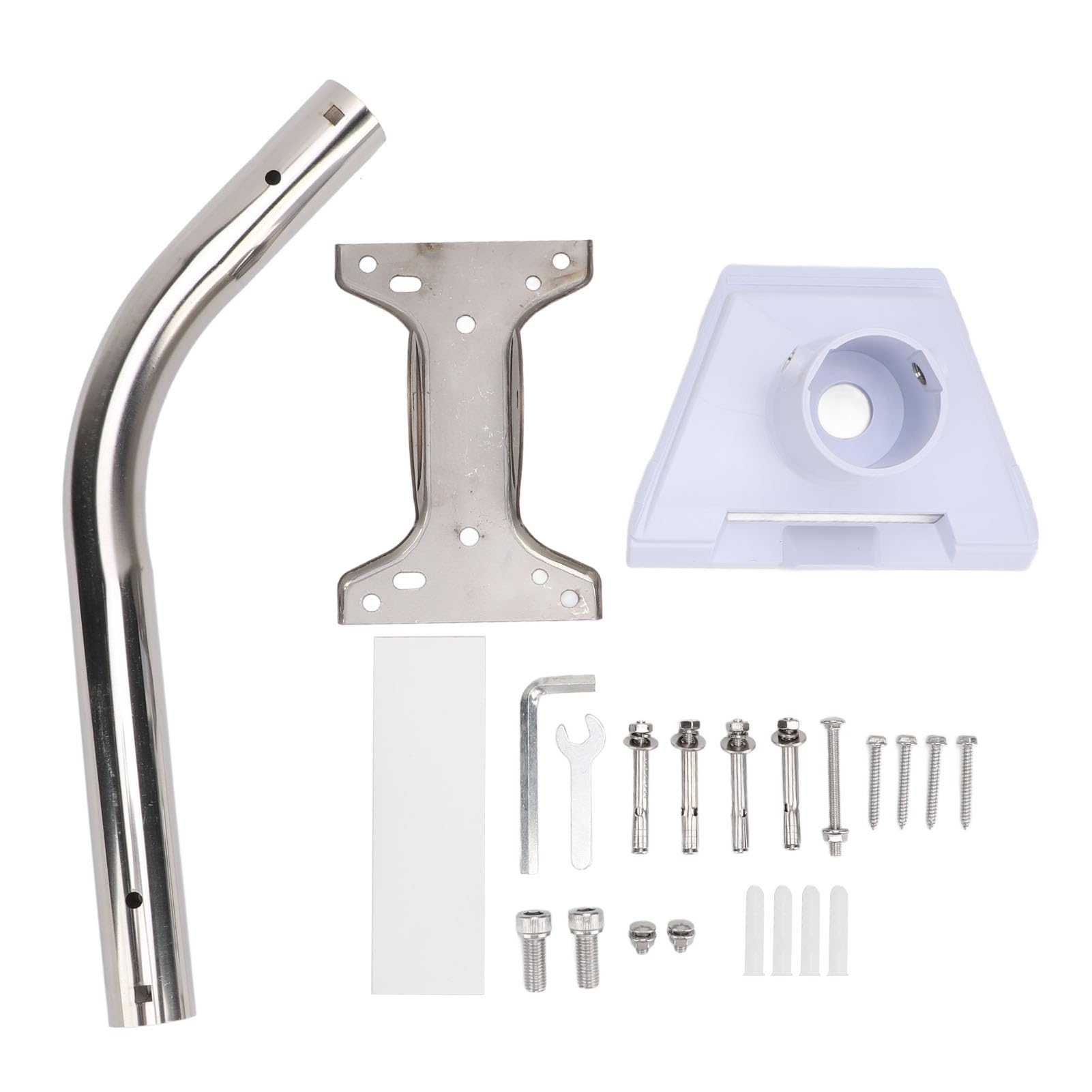 Kit de Montaje Satelital, Soporte Duradero Ajustable Blanco para Antena Parabólica Estándar Gen3 V3, Instalación en el Hogar, ASA, Resistente a la Intemperie