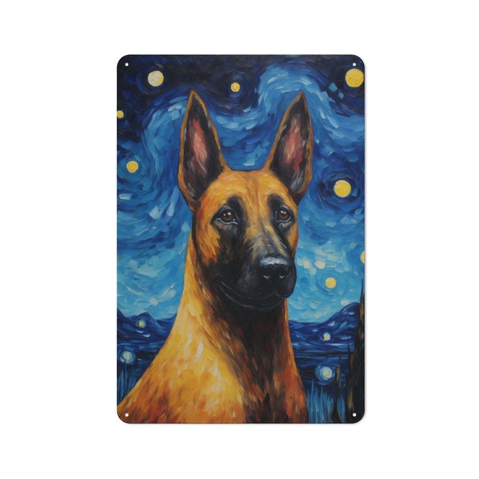 Junmoney Belgian Malinois Retro Metal Sign 30X20cm For Café Or Home Bar, For Home Interiors, Feature Walls And Decorative Displays