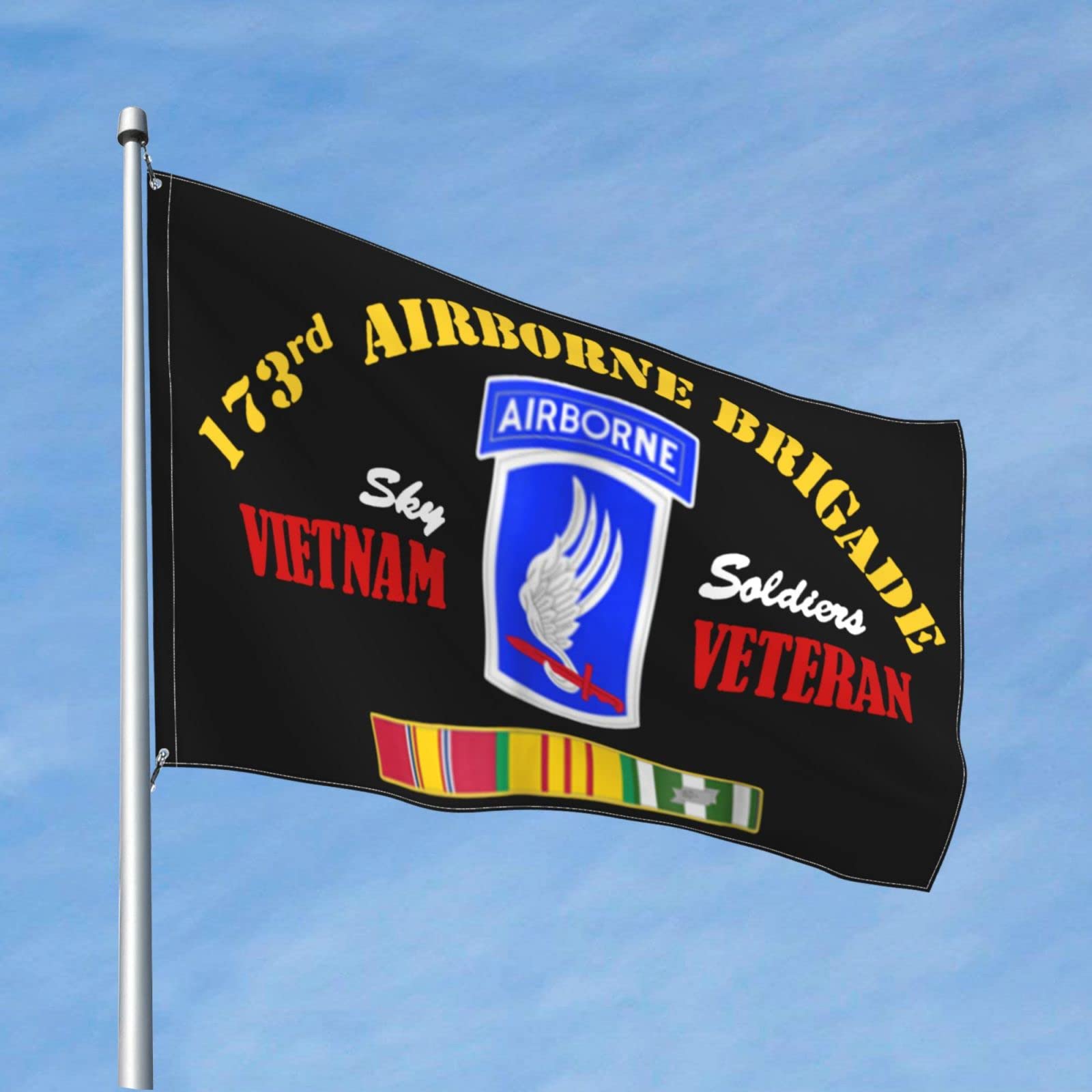 HUIHUANGm173rd Airborne Brigade Vietnam Veteran - Sky Soldier Flag 4x6 Ft Outdoor Banner Flag Garden Yard Home House Decor Flags Usa Flag With Brass Grommets