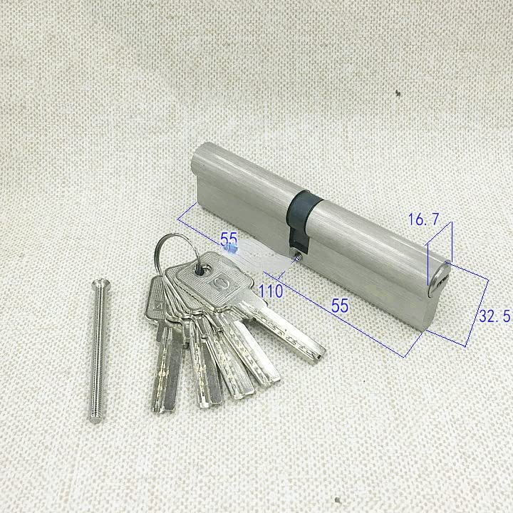 1 szt. Miedziany cylinder zamka drzwiowego do sypialni(Dc 110mm Single)