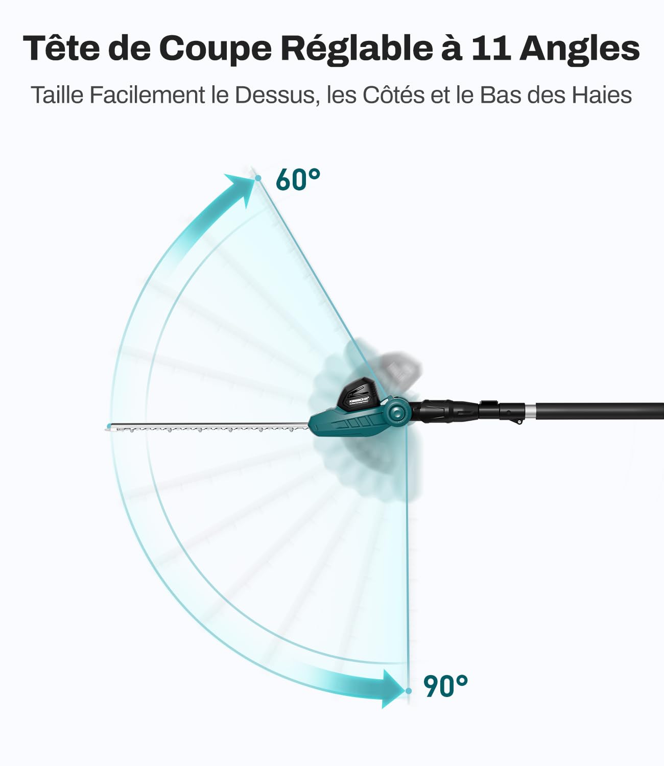 Makita CSL401 Taille Haie Télescopique 18V 41cm 11 Angles 2.62m