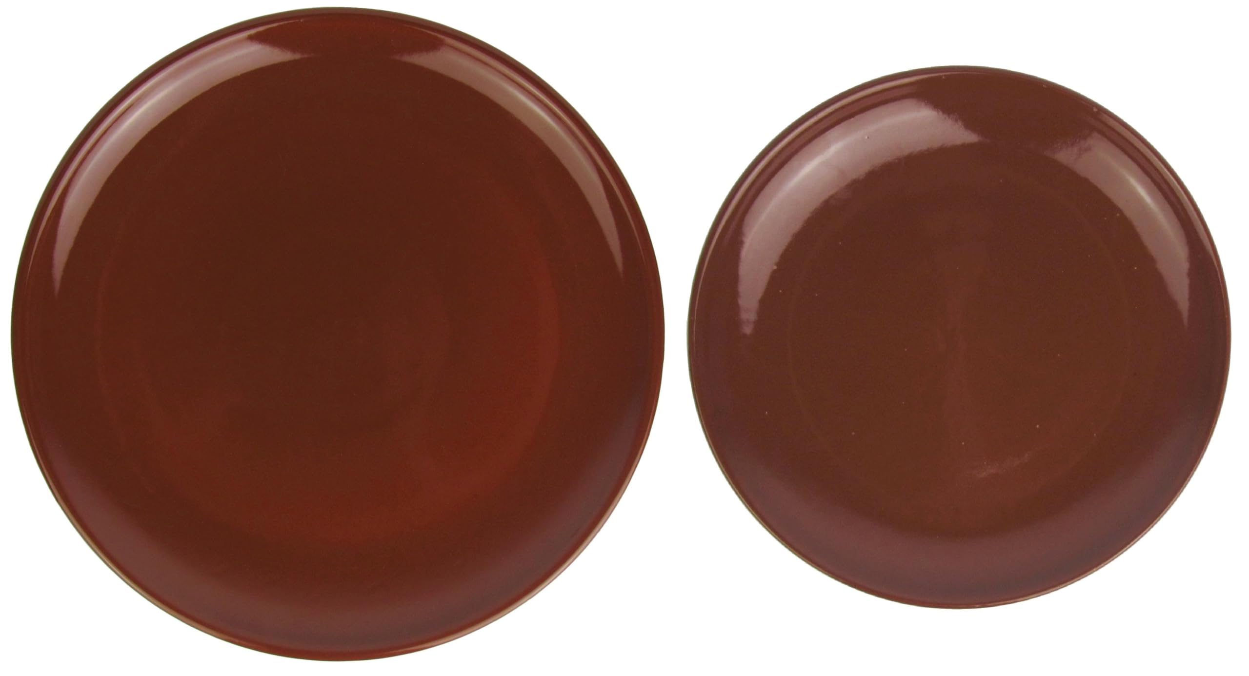 Lentz 8 platos llanos de barro, 4 unidades de 23 cm y 29 cm de diámetro, aptos para lavavajillas, microondas y horno
