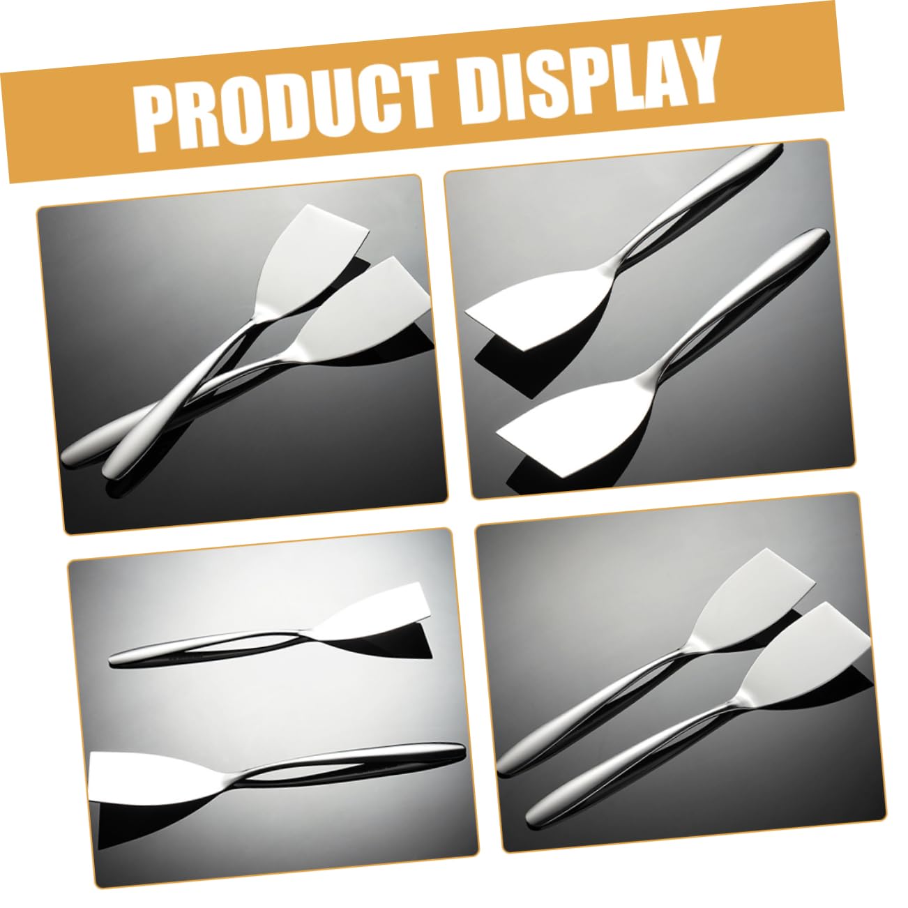 Yardwe 8pièces Spatules Acier Inoxydable Pour Cuisson Ustensile De Cuisine Polyvalent Pour Retourner Steak Et Autres Aliments