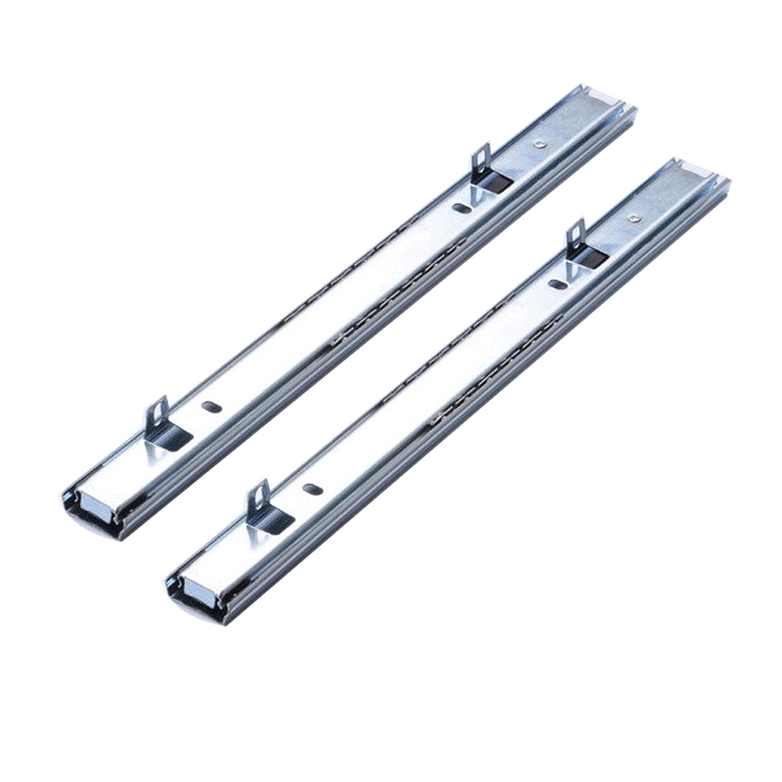 Pingping1991 White 1 Pair Drawer Slides Keyboard Shelf Adjustable Under Desk Computer Slides Ball Bearing Runners For Shelf/Drawer (Color:,Size:350mm/14In)