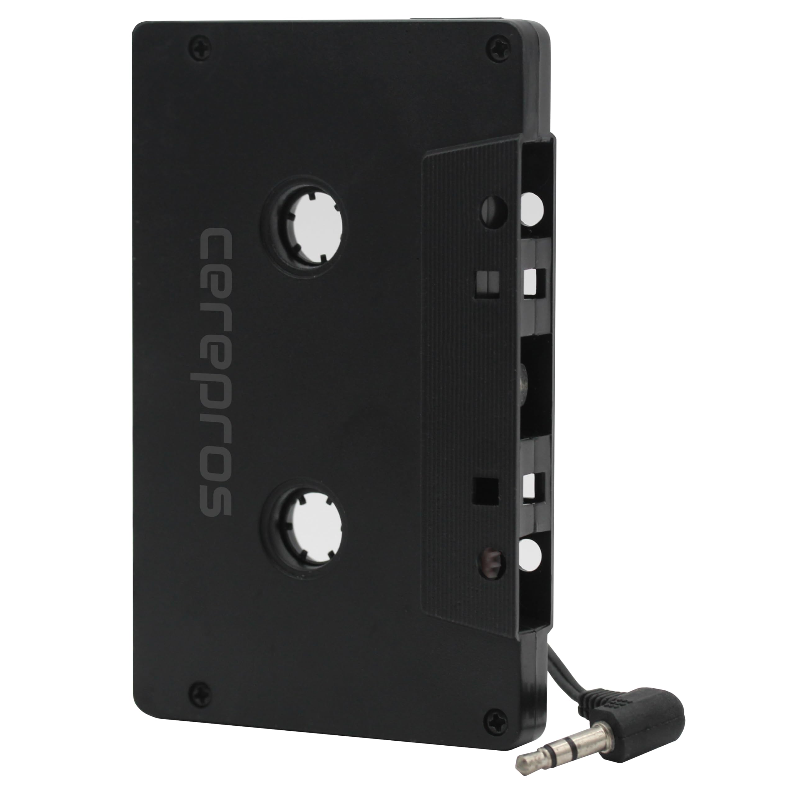Cerepros Car Audio Cassette to Aux Adapter with 3.5 MM Auxillary Cable Plug Vehicle Tape Stereo, Black