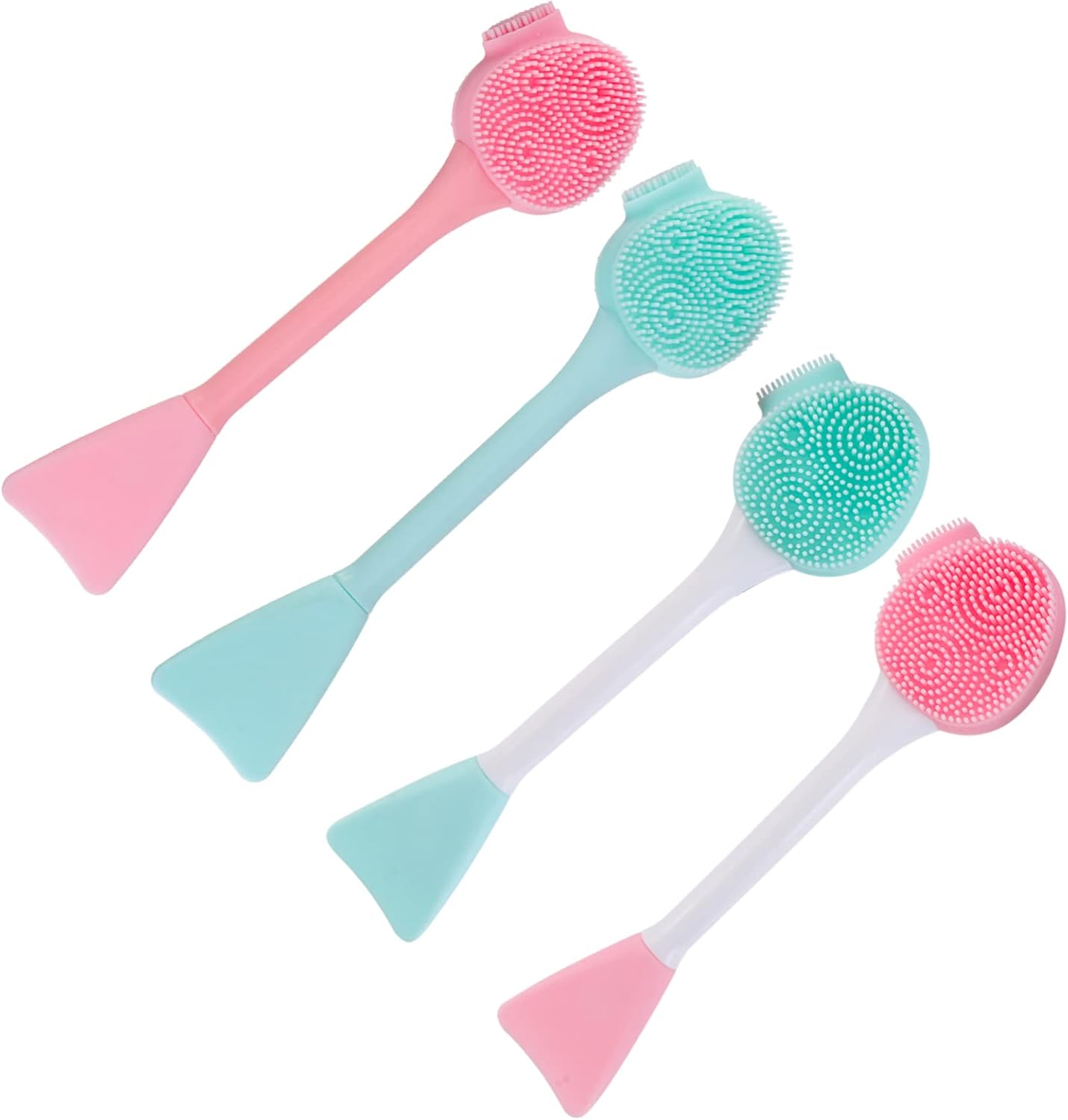 minkissy 4 Stks Hand-Held Reinigingsborstel Facial Scrubber Face Cleaning Tools Face Cleaner Brush Face Cleaning Brush Porie Cleaner Tool Brush Cleaner Tool Gezichtsreinigingsborstel
