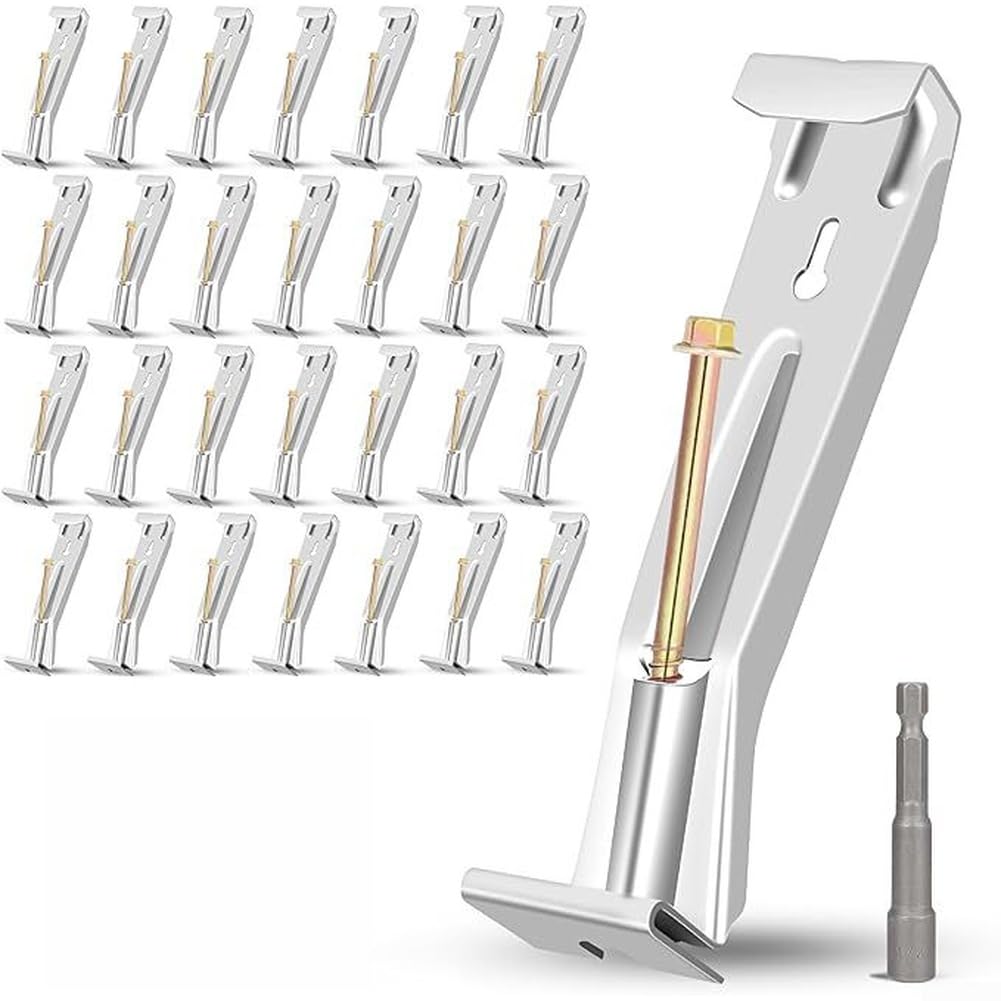 Perchas de canalón de 5 pulgadas estilo K, soportes ocultos de acero inoxidable con clips