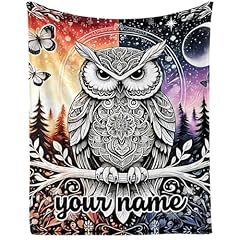 Owl Blanket 1 Custom Name